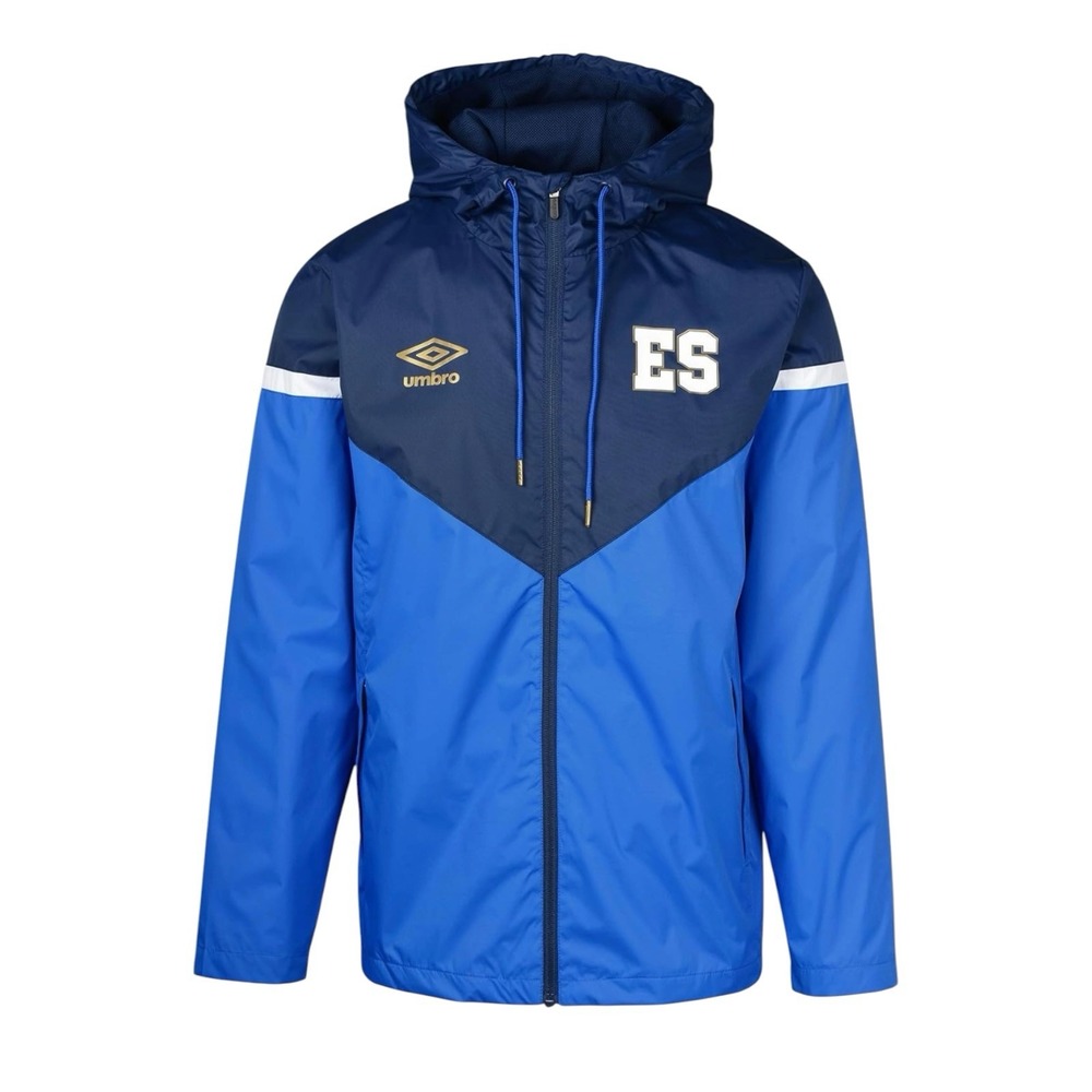 Umbro El Salvador 2023 National Team Rain Jacket Men's 2XL XXL Blue NWT